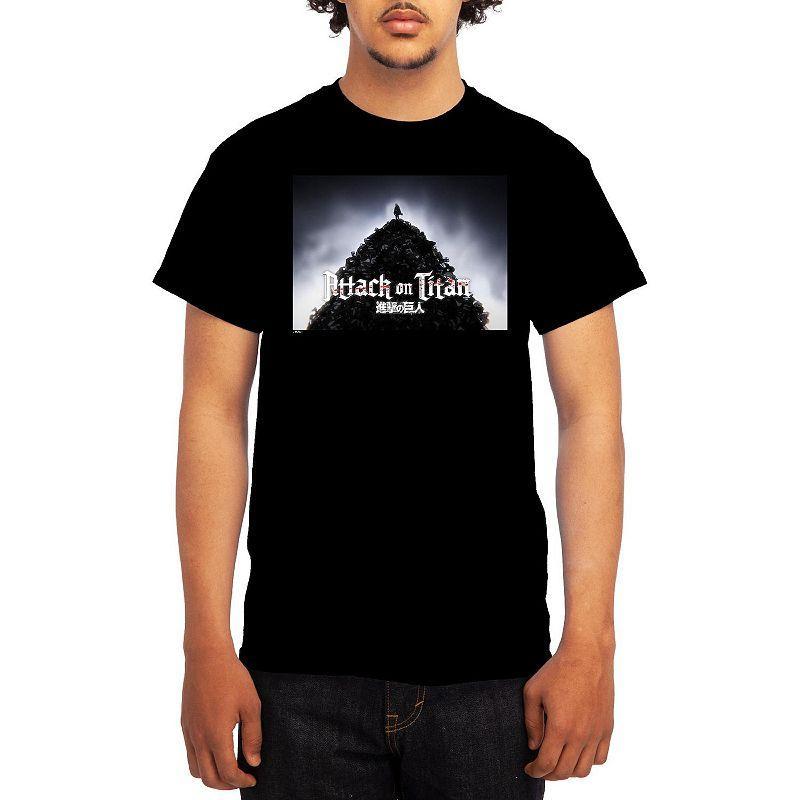 Mens Attack on Titan Tee, Boys Grey Navy Product Image