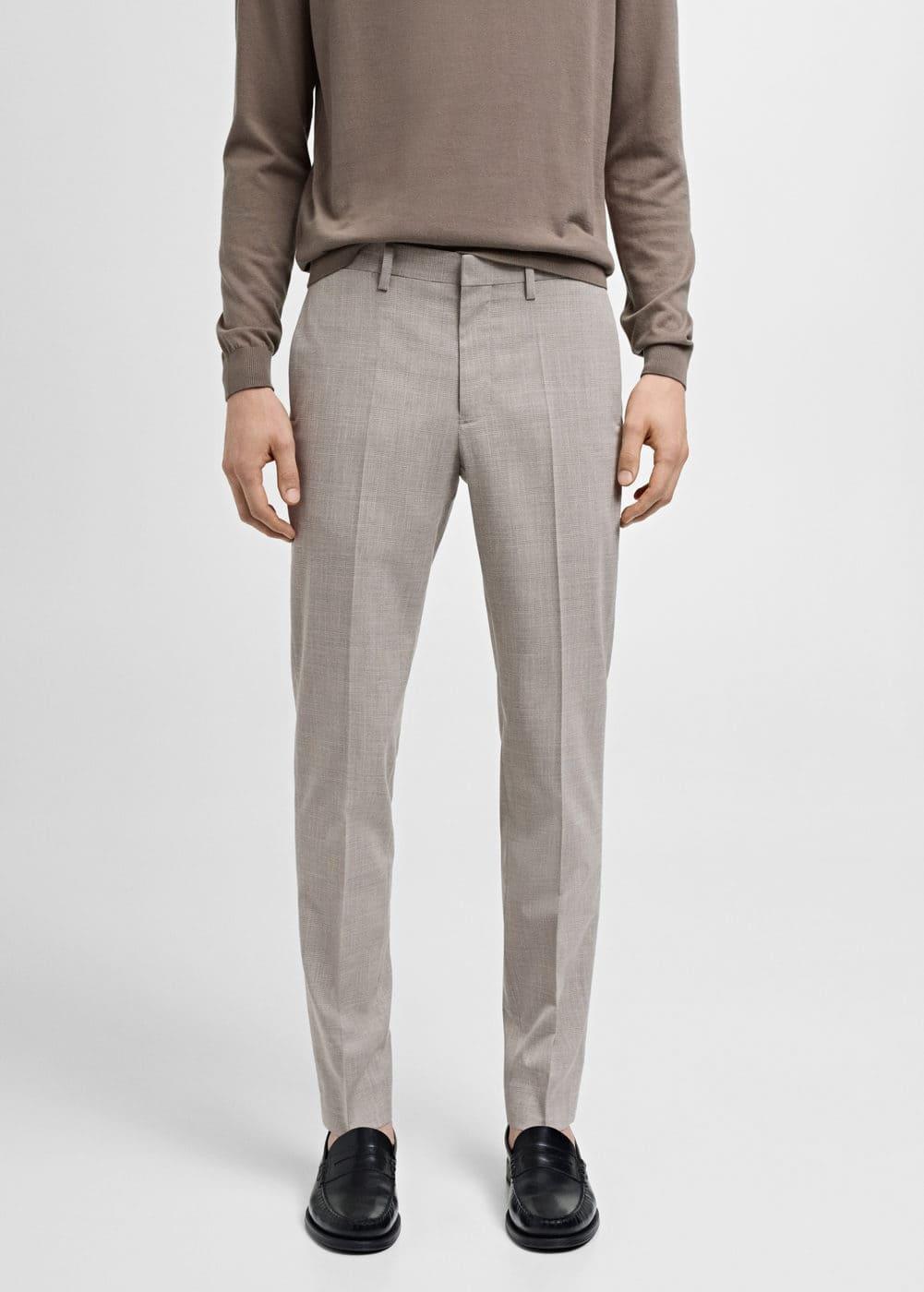 MANGO MAN - Stretch fabric super slim-fit suit pants light heather greyMen Product Image