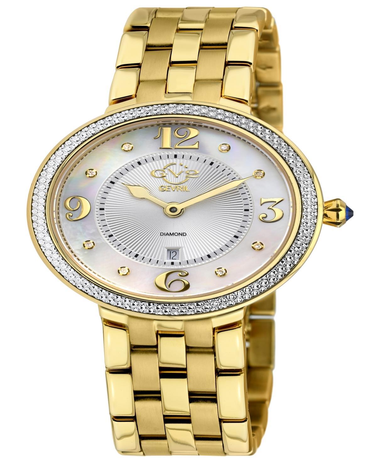 Gevril Womens Verona Swiss Quartz Gold-Tone Stainless Steel Bracelet Watch 37mm Product Image