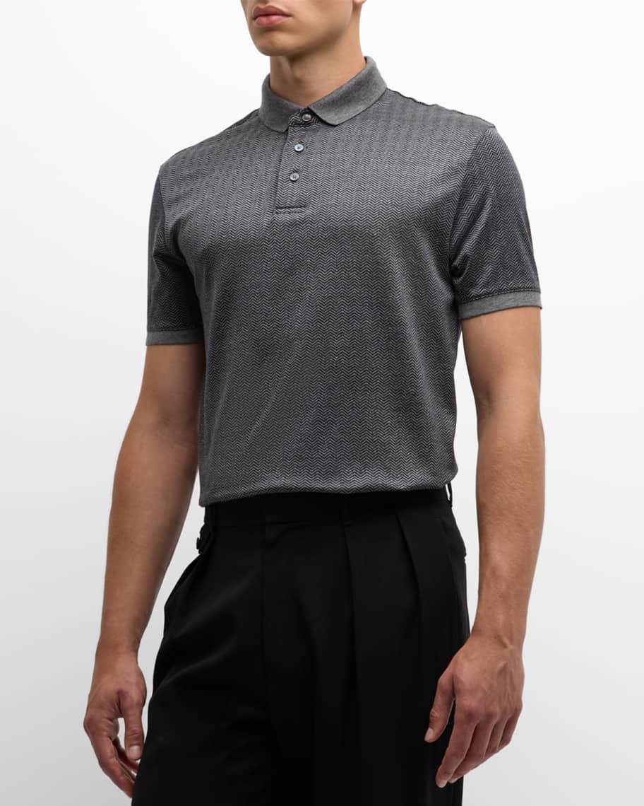 Men's Micro-Chevron Polo Shirt Product Image