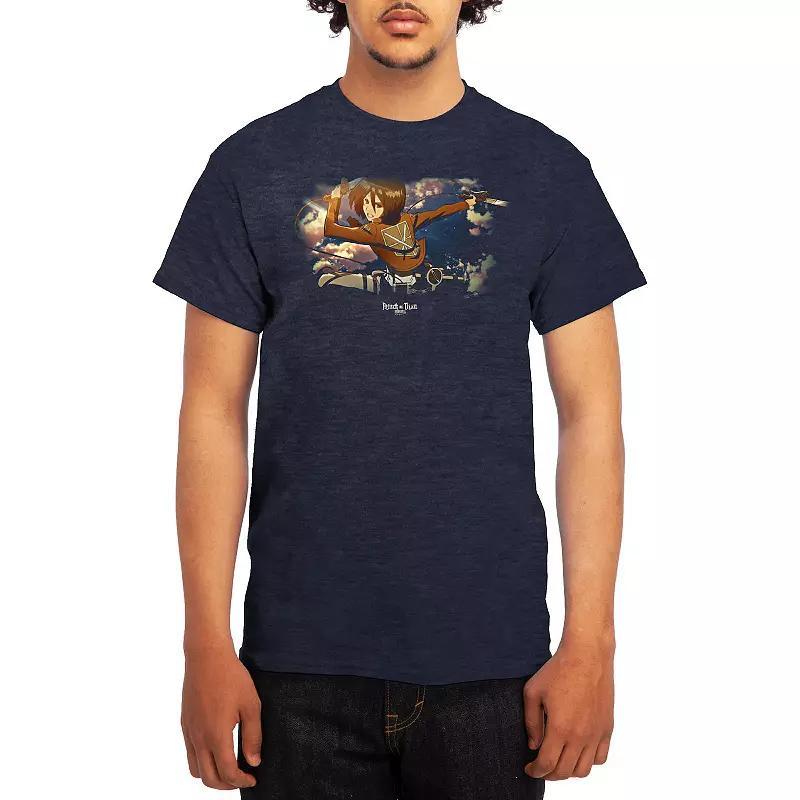 Mens Attack on Titan Tee, Boys Grey Navy Product Image