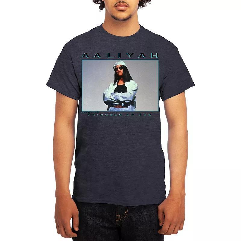 Mens Aaliyah Tee Grey Navy Product Image