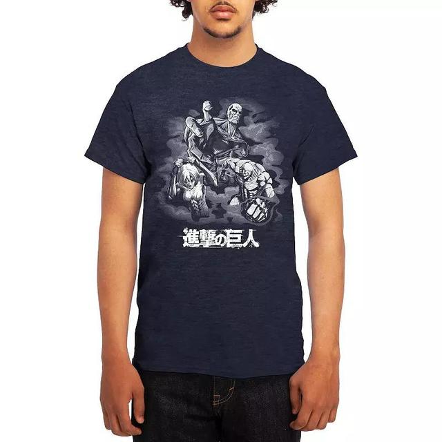 Mens Attack on Titan Tee, Boys Grey Navy Product Image