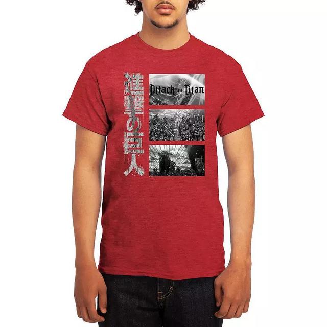 Mens Attack on Titan Tee Grey Product Image