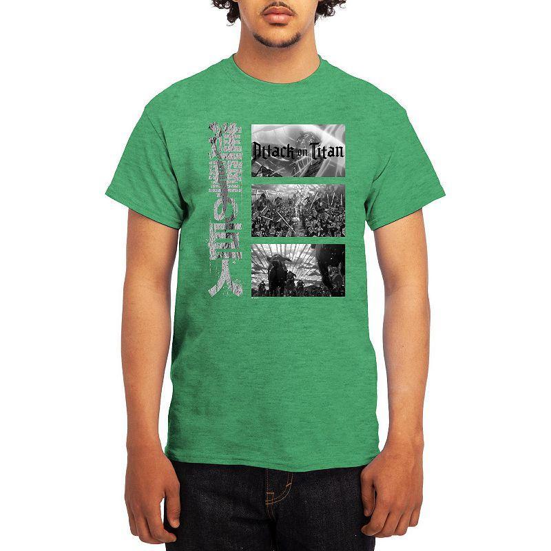 Mens Attack on Titan Tee Grey Navy Product Image