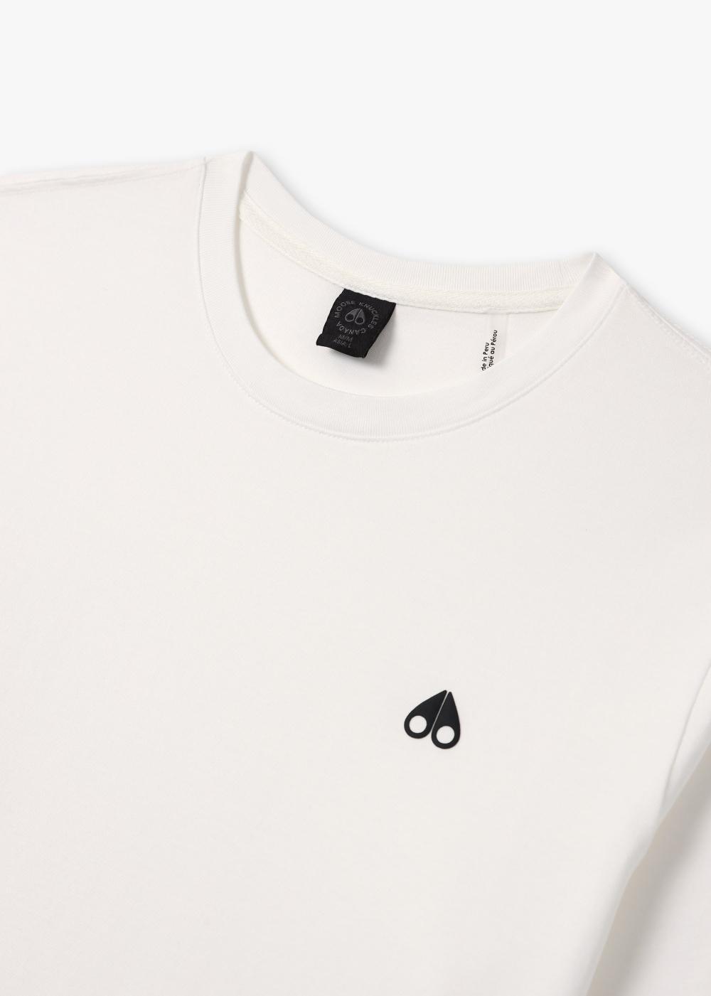 MOOSE KNUCKLES Mens Satellite T-shirt In White Fabric Product Image