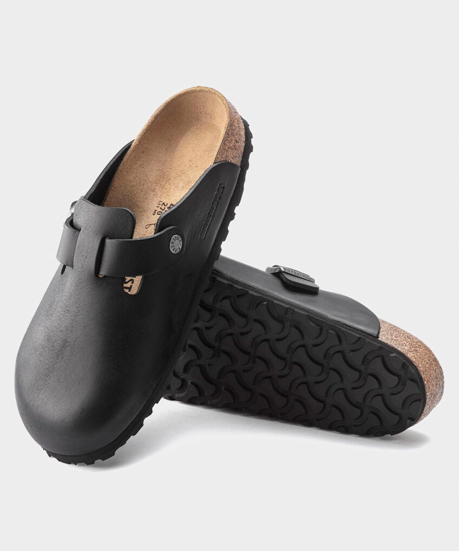 Birkenstock Boston Grip in Vintage Black Leather Product Image