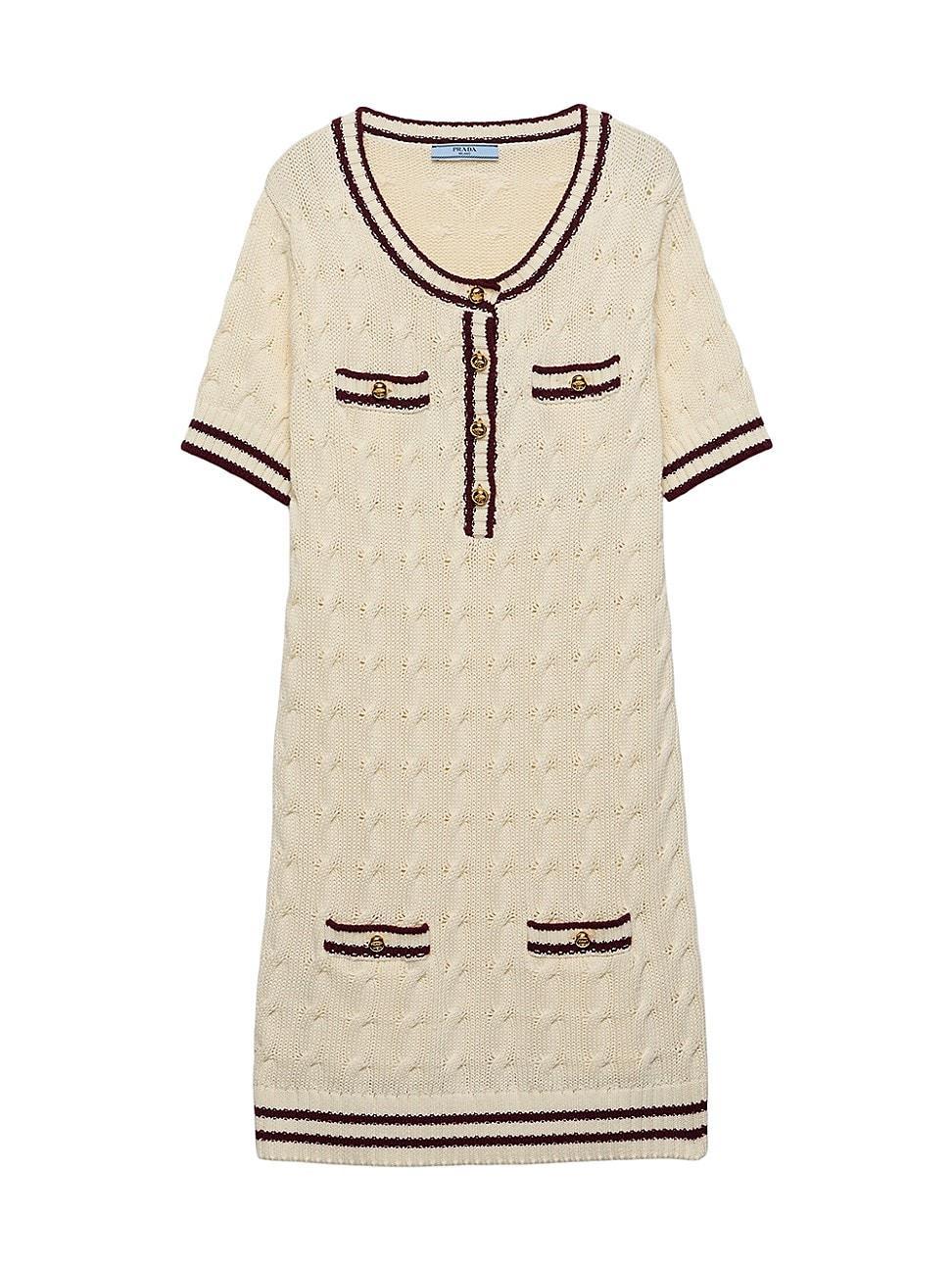 Womens Round Neck Cotton Mini-Dress product image