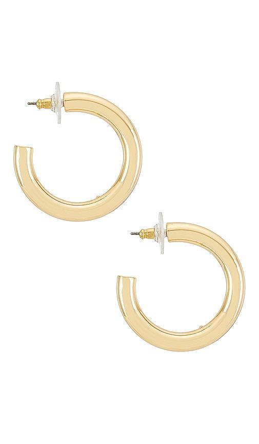 BaubleBar Dalilah Medium Tube Hoop Earrings Product Image