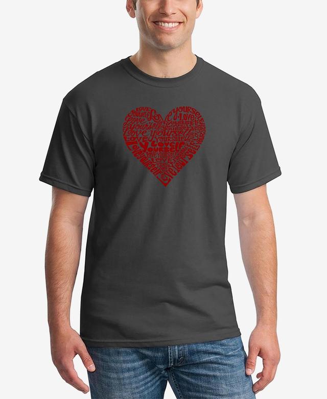 La Pop Art Mens Love Yourself Printed Word Art T-shirt Product Image