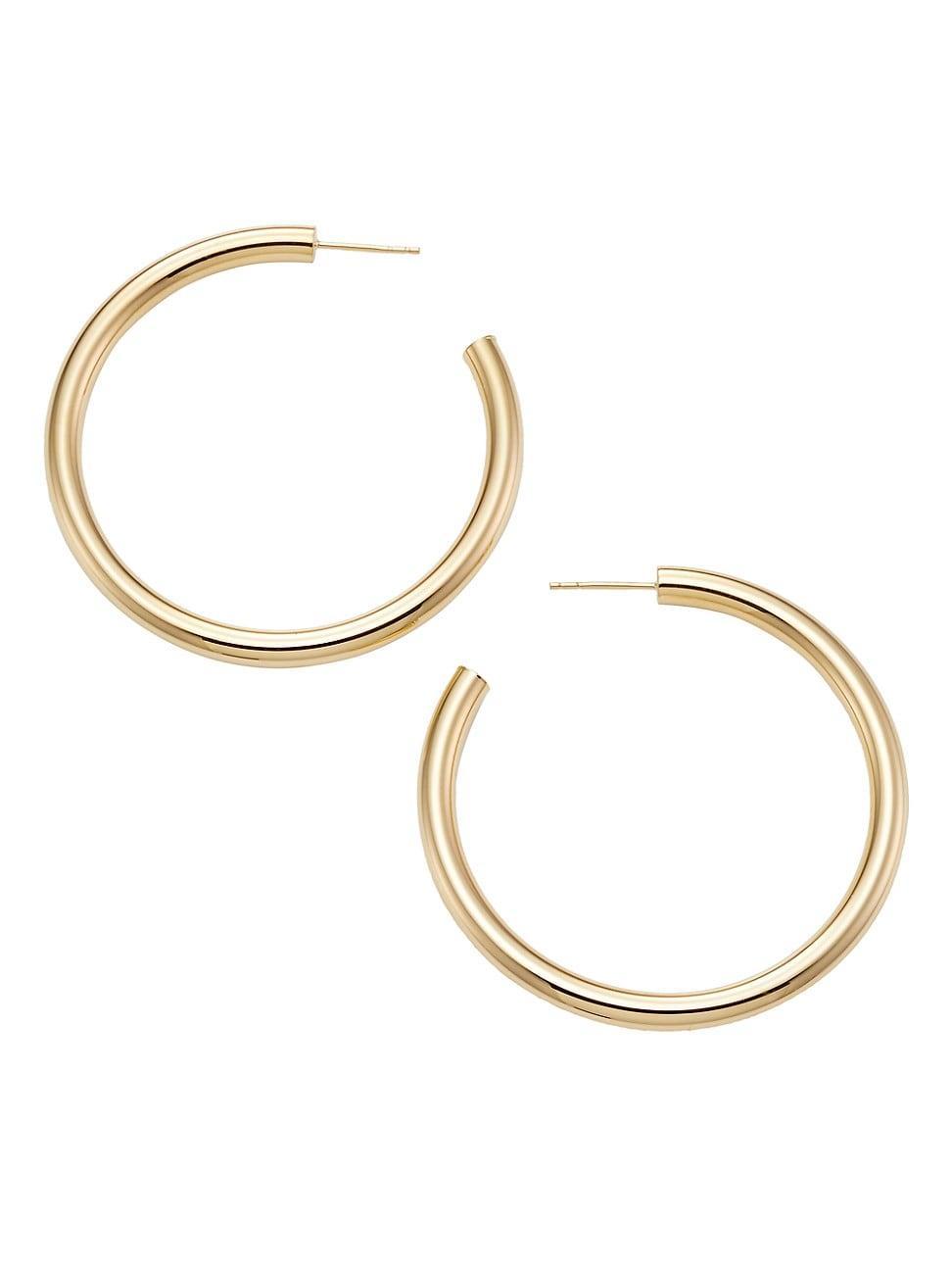 Womens 14K Yellow Gold Open Hoop Earrings Product Image