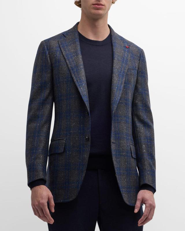 Mens Cashmere-Silk Plaid Sport Coat Product Image