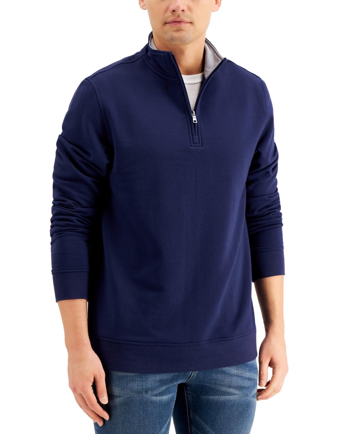 Club Room Mens Stretch Quarter-Zip Fleece Sweatshirt, Created for Macys Product Image