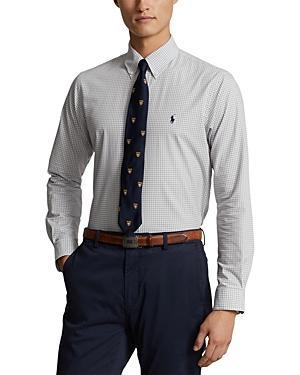 Polo Ralph Lauren Slim Fit Gingham Stretch Poplin Long Sleeve Woven Shirt Product Image