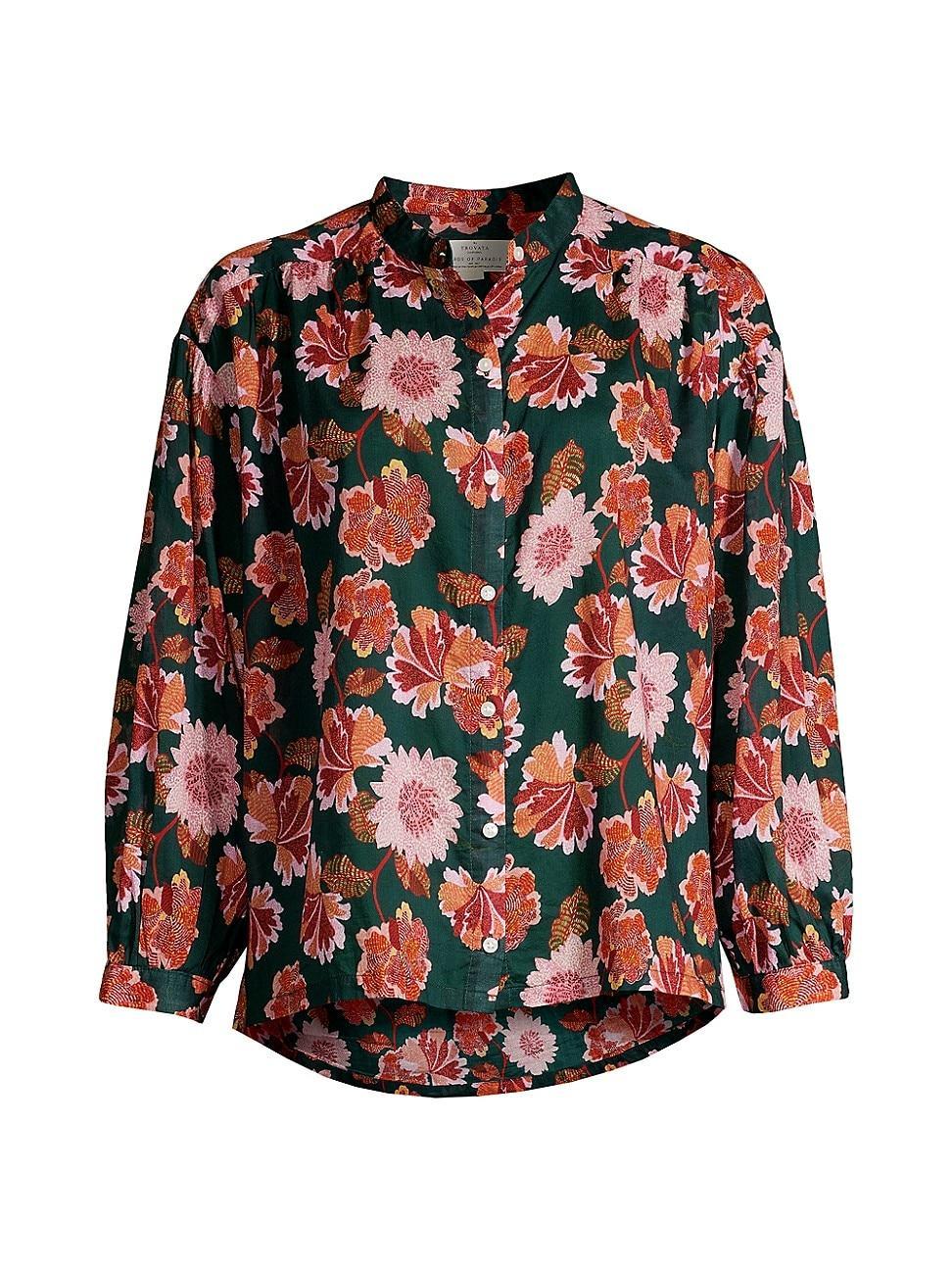 Womens Lily Cotton Floral Blouse product image