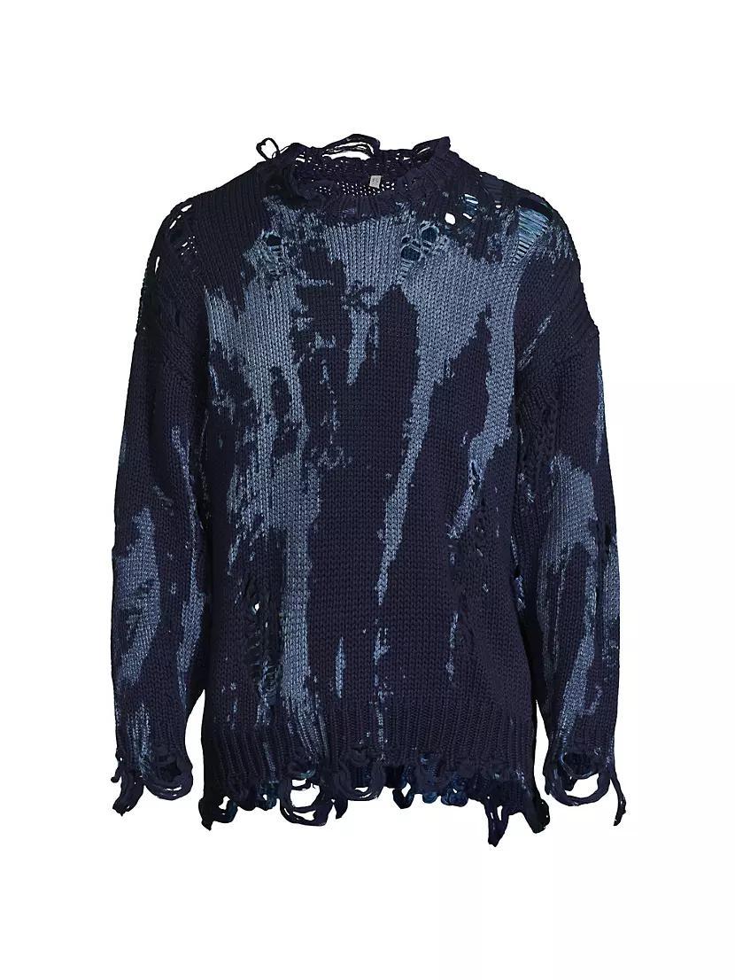 Distressed Cotton Oversized Sweater Product Image