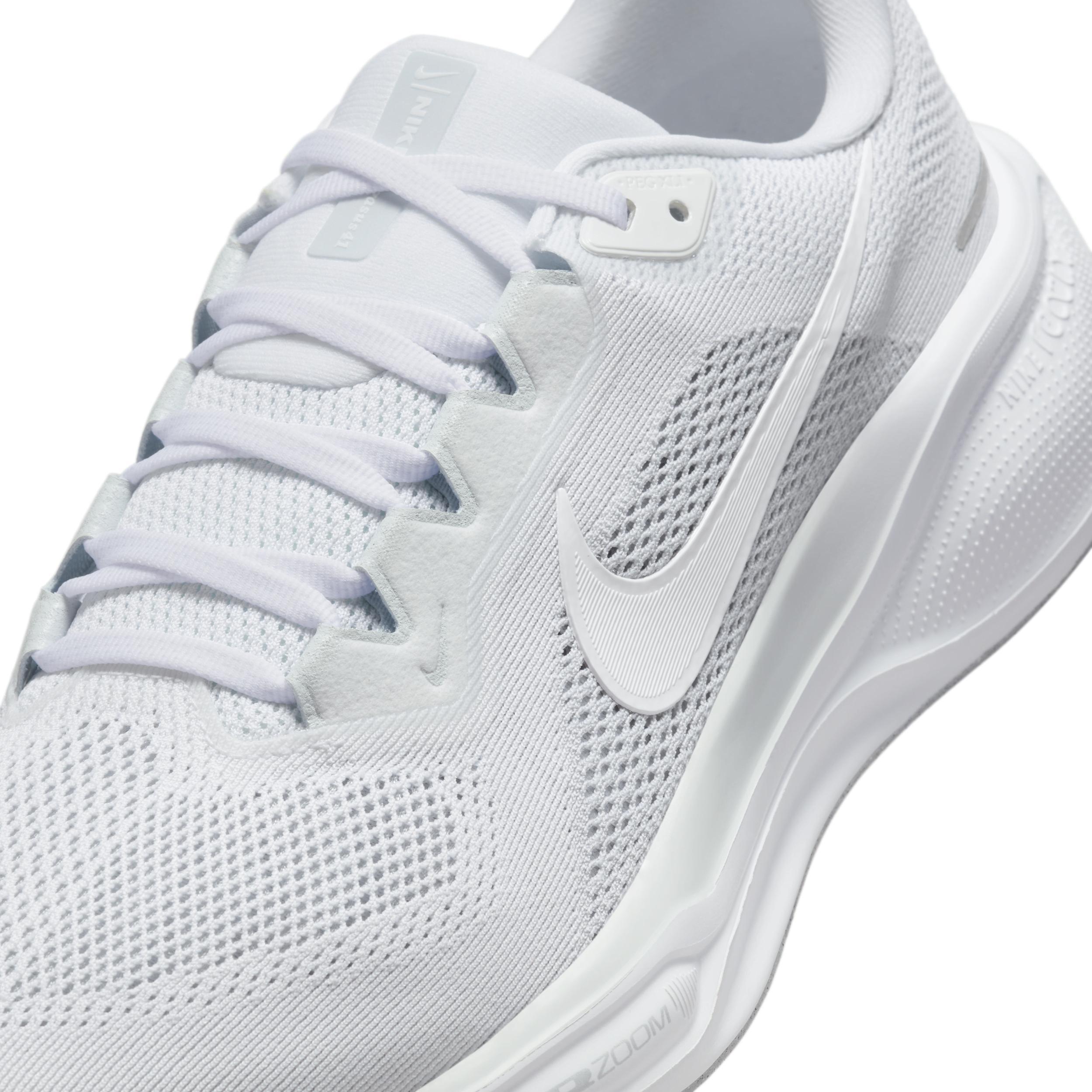 Nike Mens Nike Zoom Pegasus 41 Wide - Mens Shoes White/White/Pure Platinum Product Image