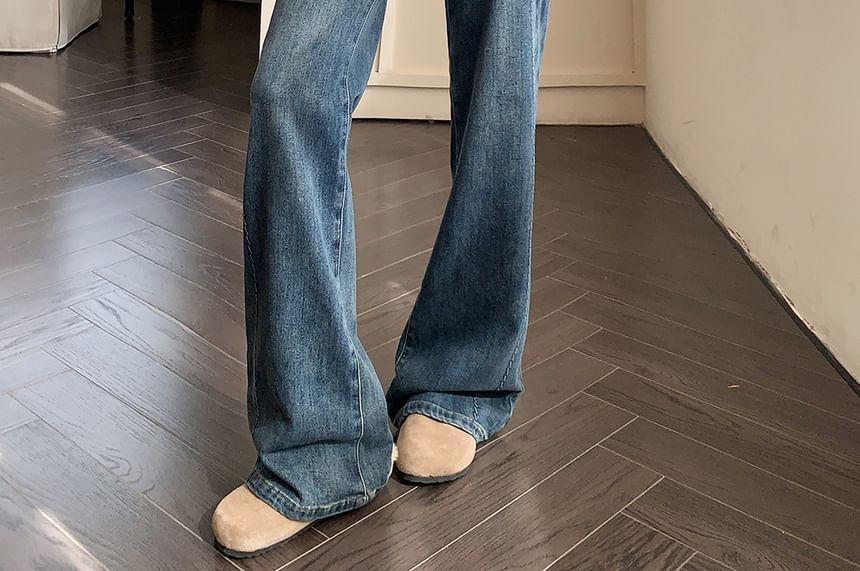 High Rise Washed Wide Leg Jeans Product Image