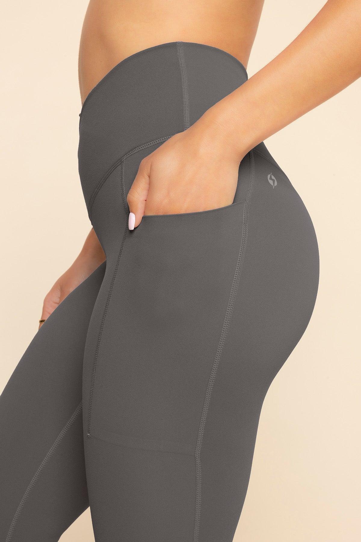 Crisscross Hourglass® Leggings with Pockets - Slate Product Image