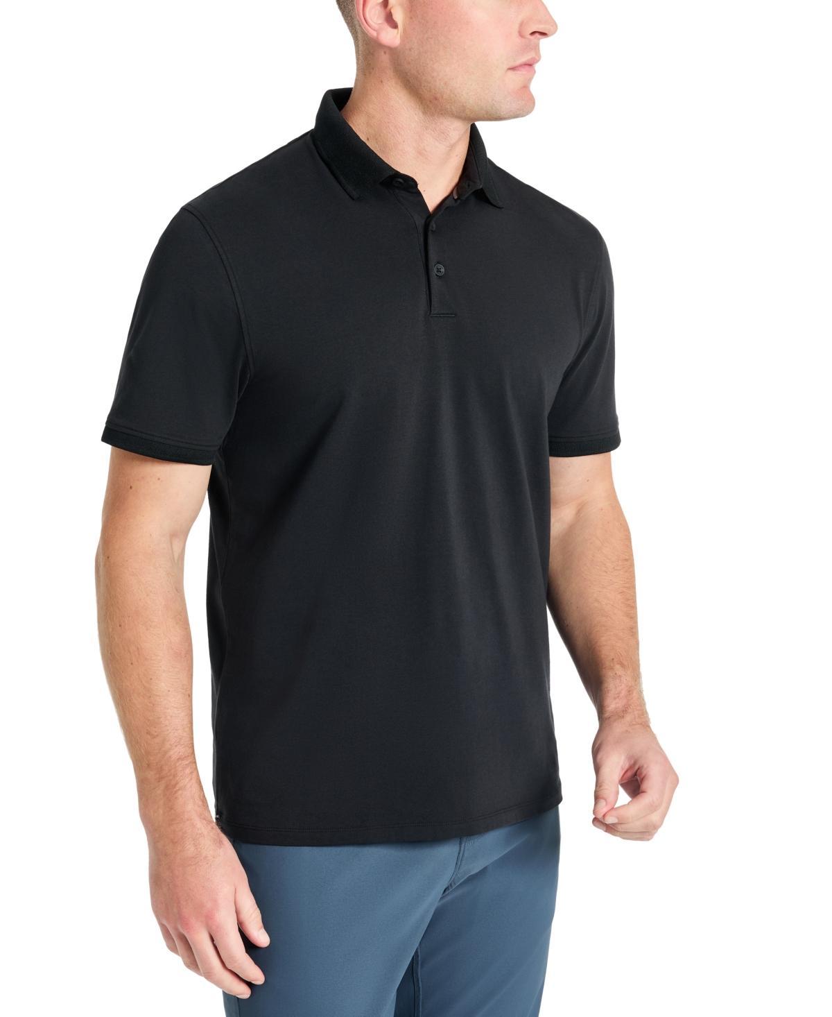 Kenneth Cole Mens Solid Button Placket Polo Shirt Product Image