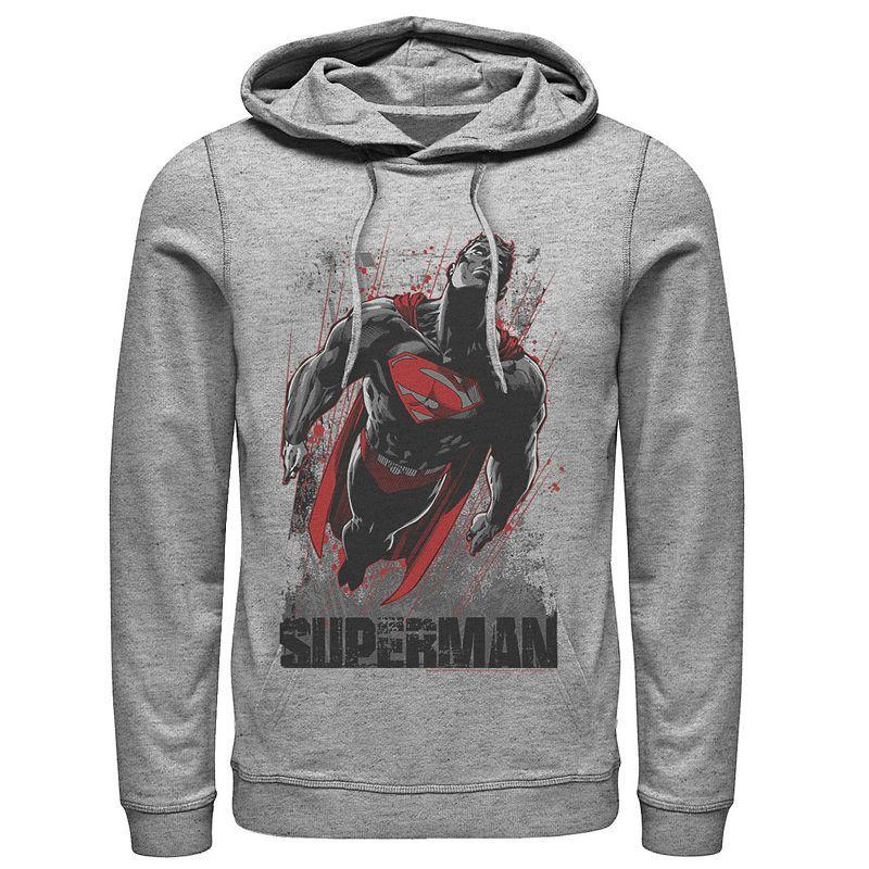 Mens DC Comics Superman Guardian Of Earth Hoodie Athletic Grey Product Image