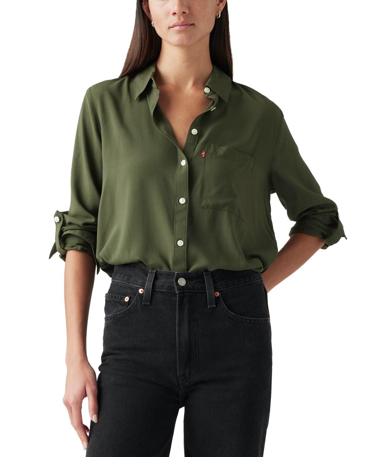 Levis Womens Darlene Collared Button-Front Shirt Product Image