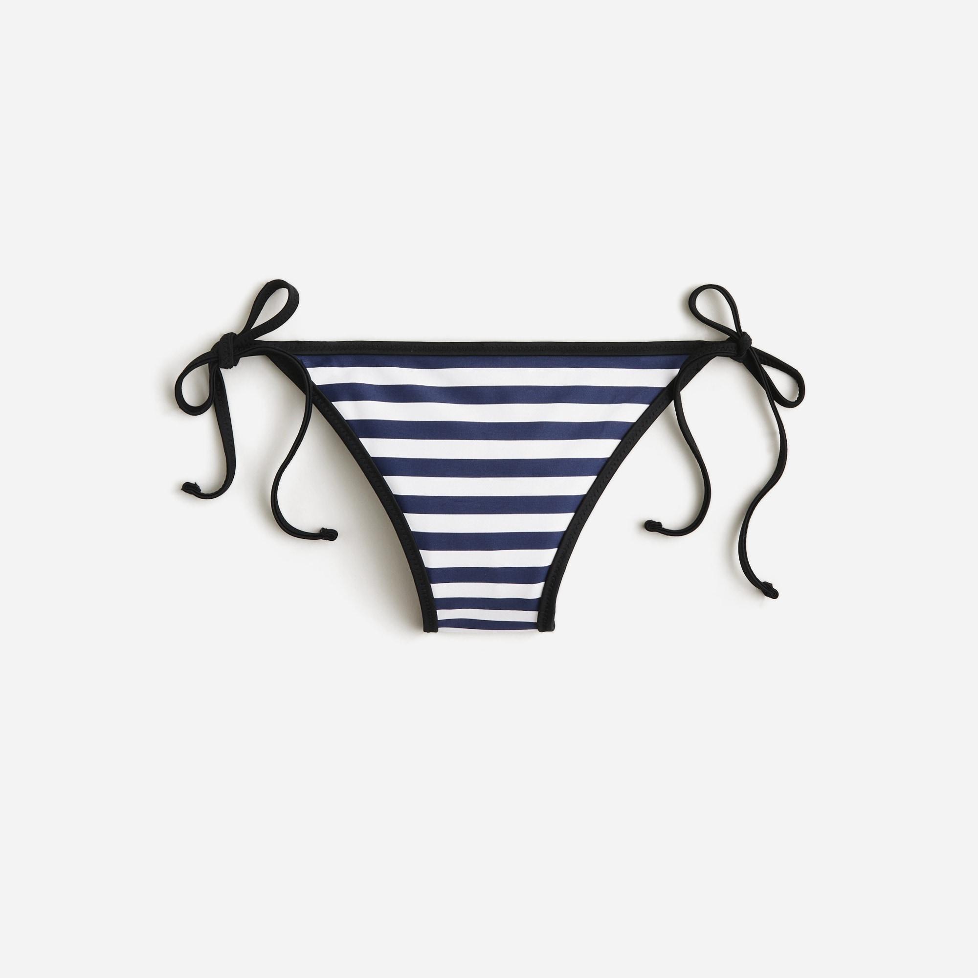 String hipster bikini bottom in contrast stripe Product Image