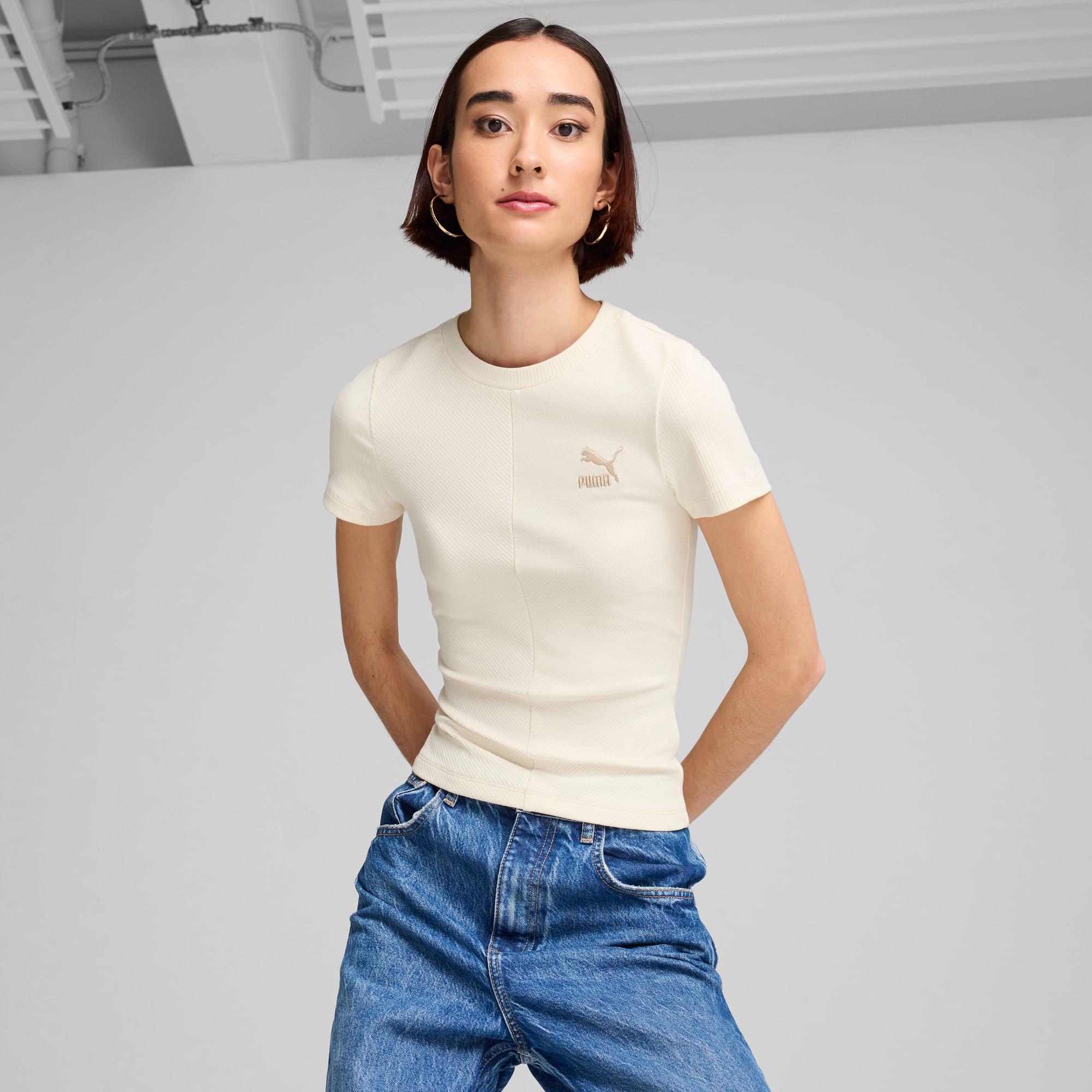 CLASSICS Ribbed Slim Tee Women Product Image