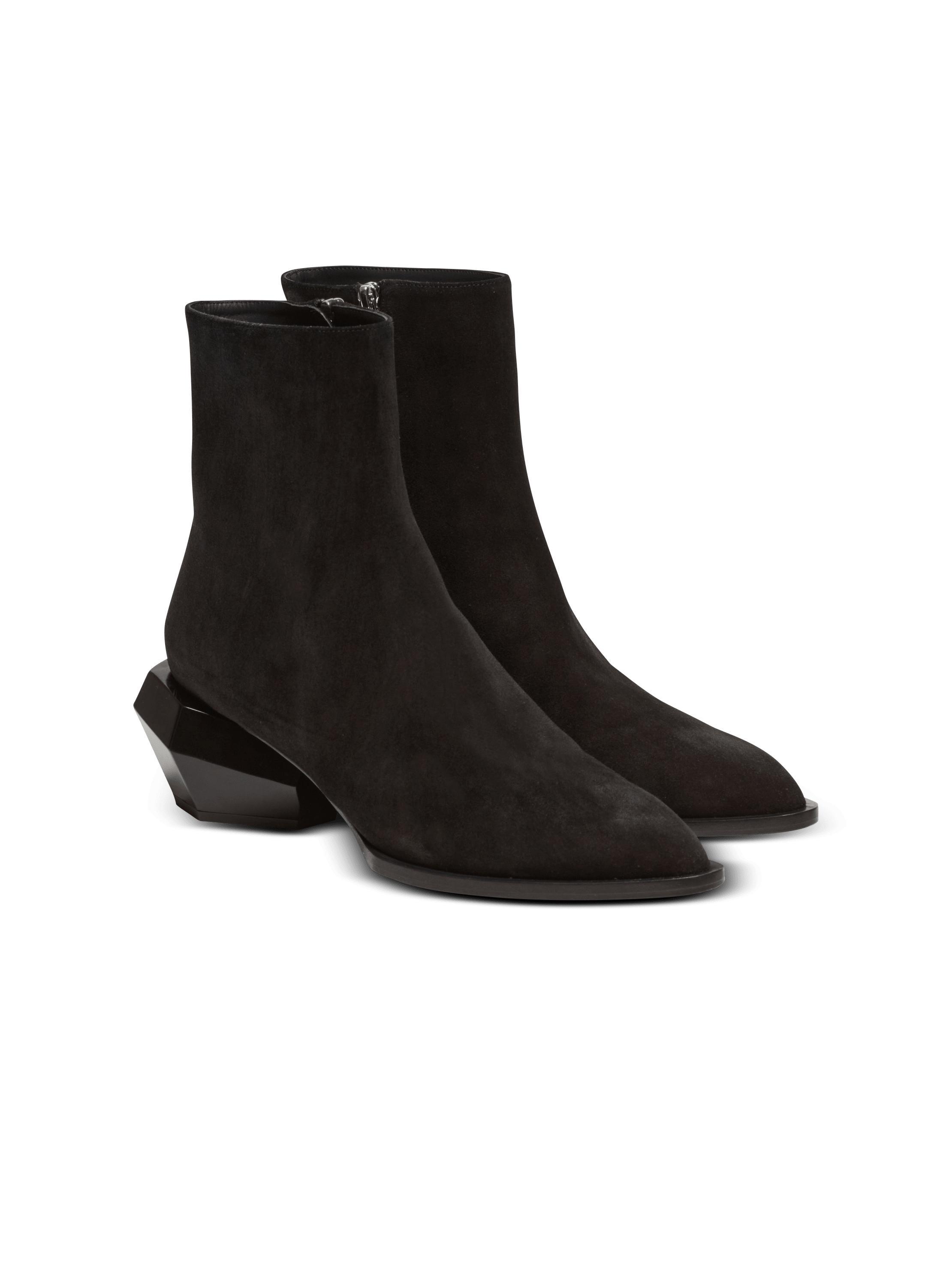 Billy suede ankle boots with diamond heel Product Image