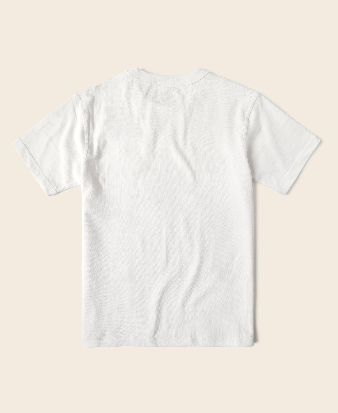 1930s Slanted Pocket Tubular T-Shirt - White Product Image