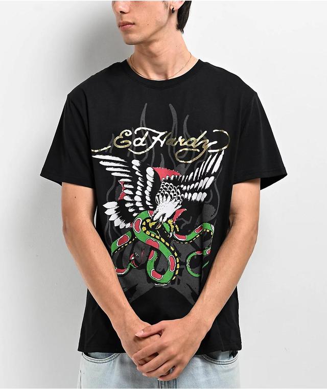 Ed Hardy Eagle Snake Black T-Shirt Product Image