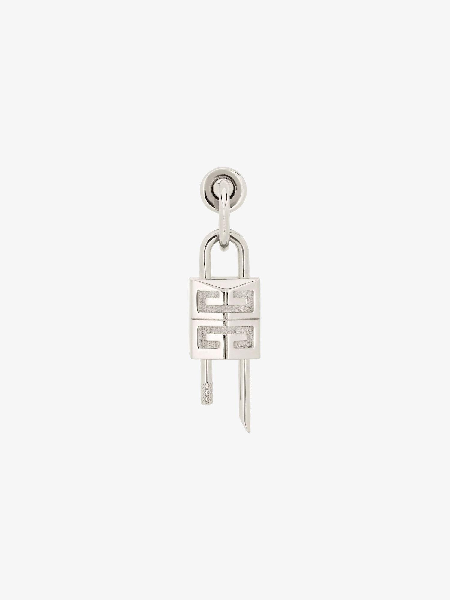 Lock earring in metal Product Image