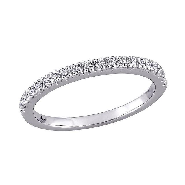 Stella Grace 10k White Gold 1/5 Carat T.W. Lab-Created Moissanite Anniversary Ring, Womens Product Image