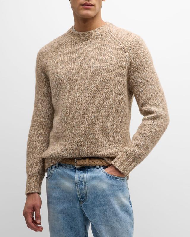 Mens Marled Knit Crewneck Sweater Product Image