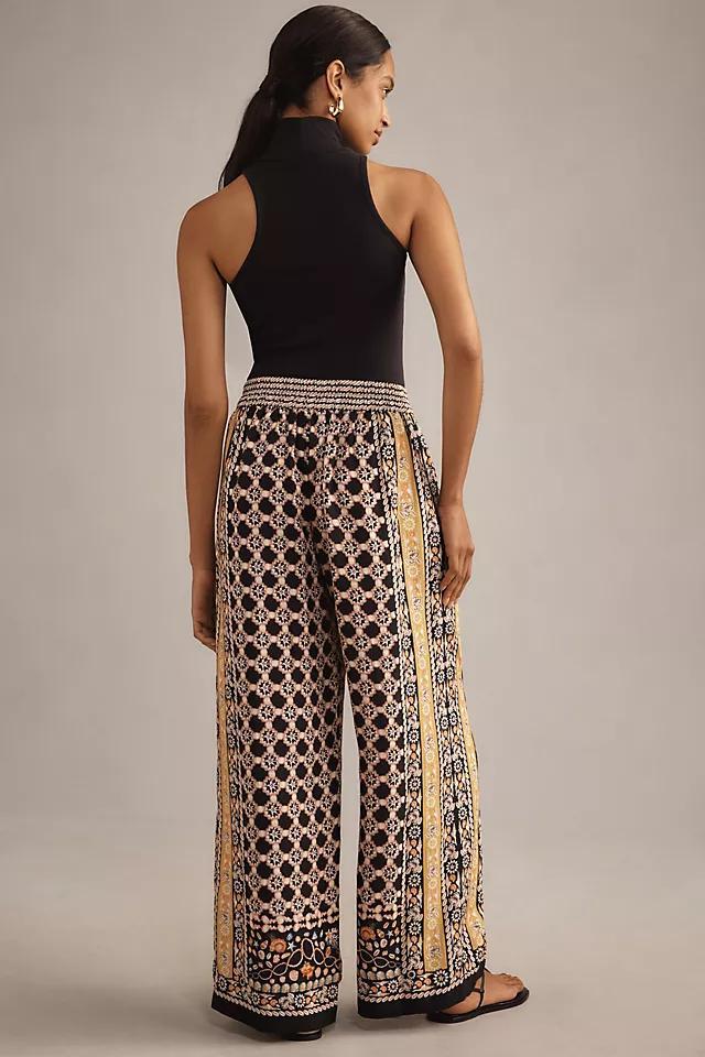 Ranna Gill Printed Linen Wide-Leg Pants Product Image