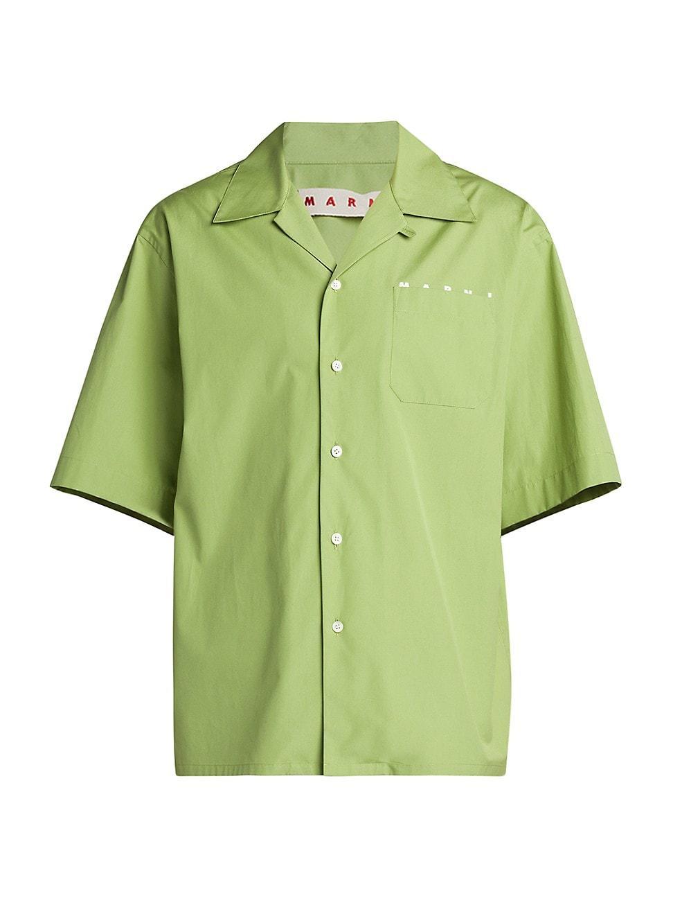 Mens Logo Poplin Camp Shirt Product Image