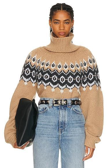 KHAITE Amaris Sweater in Tan Product Image