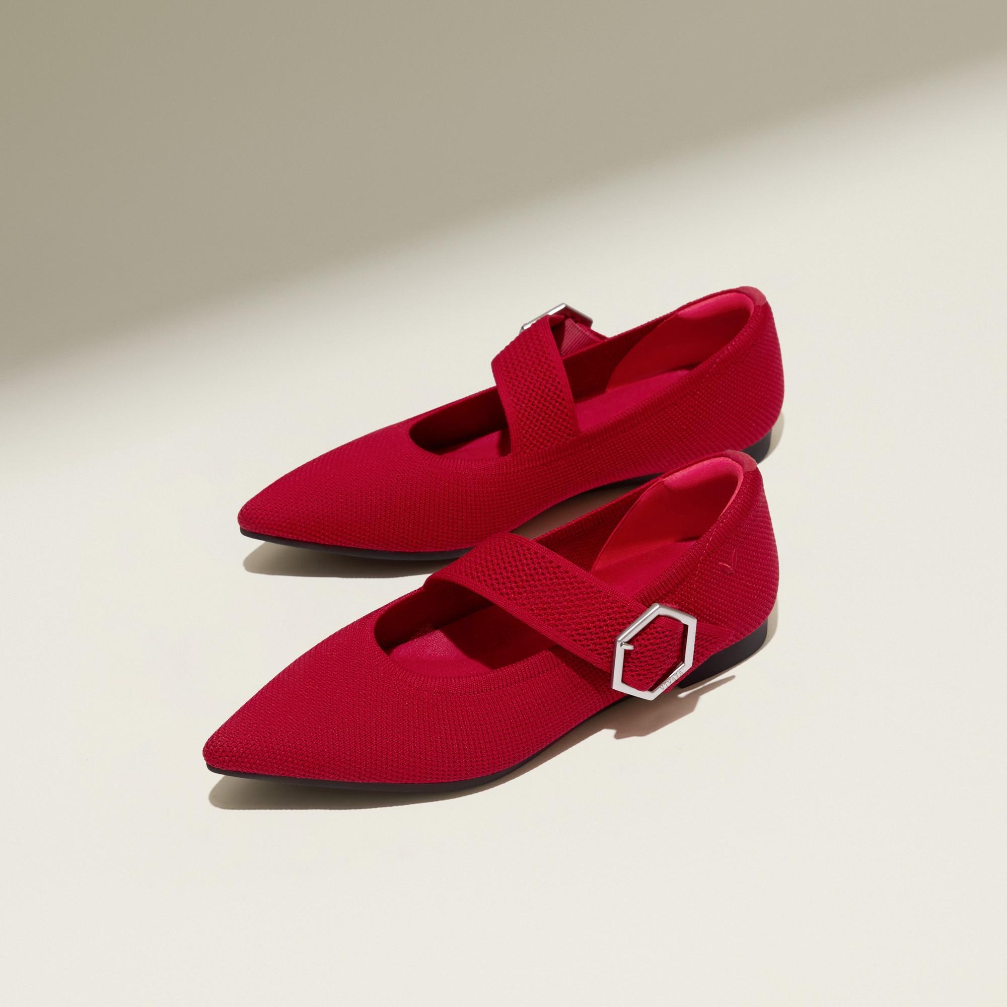 Pointed-toe Mary-Jane Flats (Maria) Product Image