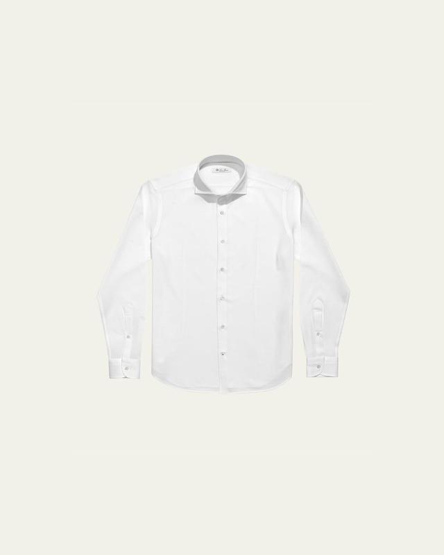 Mens Woven Cotton Oxford Sport Shirt Product Image