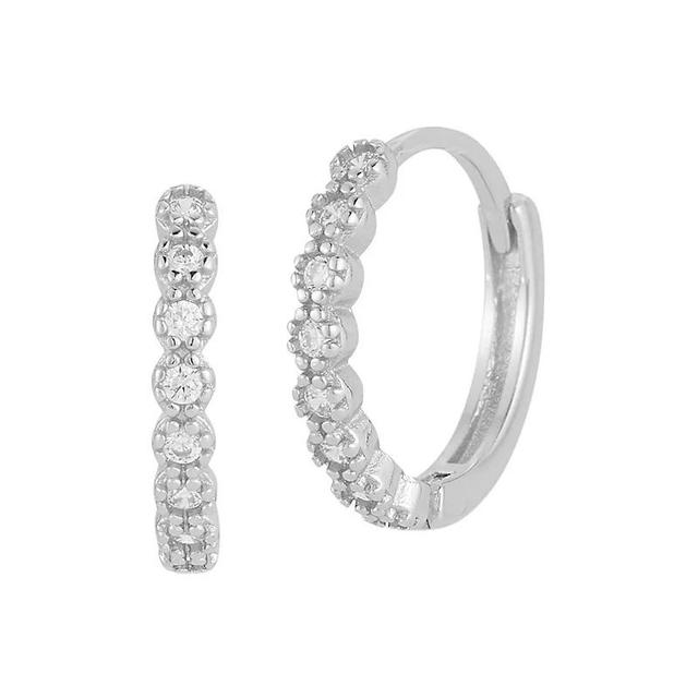 Sunkissed Sterling Cubic Zirconia Double Row Huggie Hoop Earrings, Womens, Gold Tone Product Image