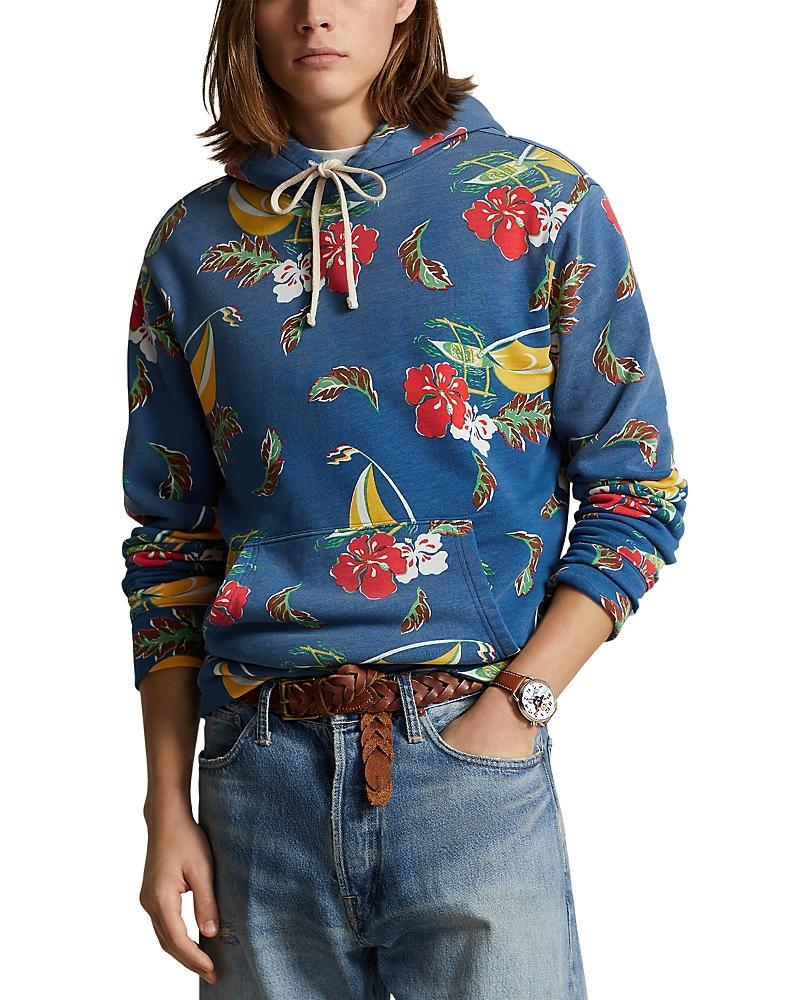 Polo Ralph Lauren Sailboat-Floral Fleece Hoodie (Blu Mult) Men's Sweatshirt Product Image