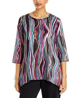 Womens Wavy Striped Twill Top Product Image