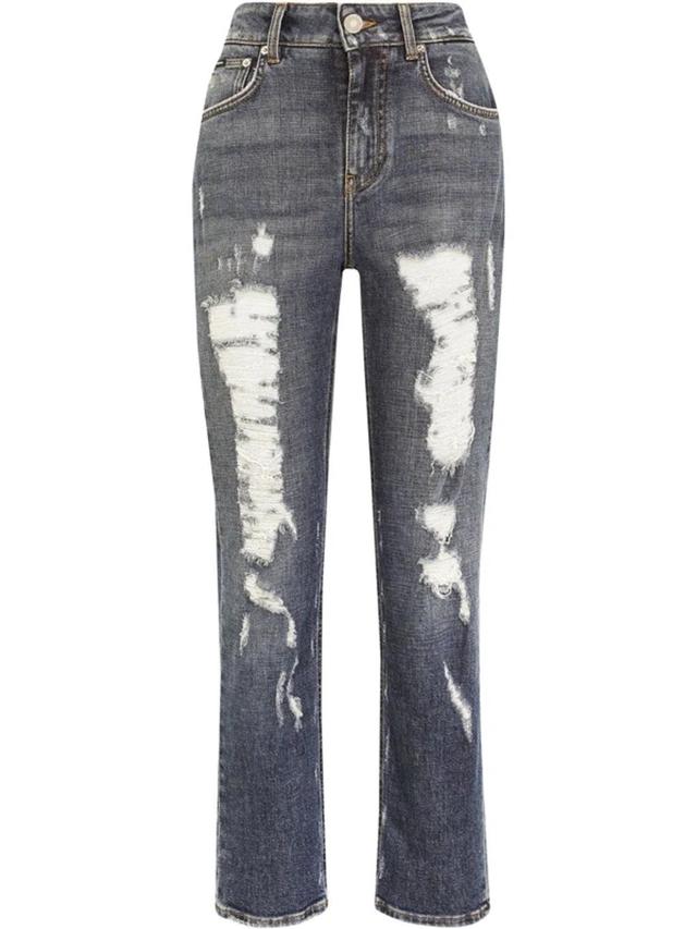 Distressed Boyfriend Jeans In Multicolor Product Image