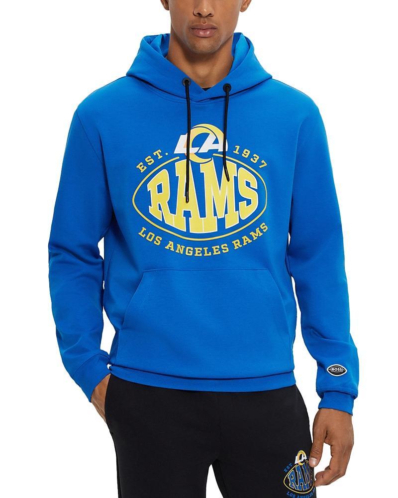 Boss Nfl Los Angeles Rams Cotton Blend Printed Regular Fit Hoodie Product Image