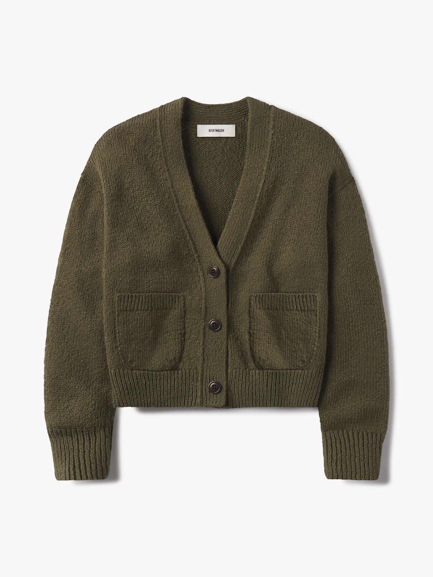 Flight Olive Soft Spun Boxy Cardigan Product Image