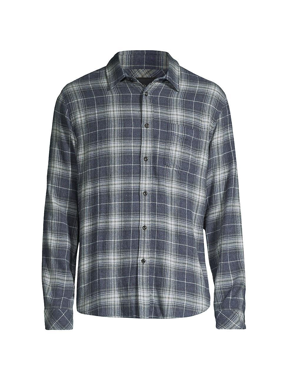 Mens Lennox Plaid Button-Front Shirt Product Image