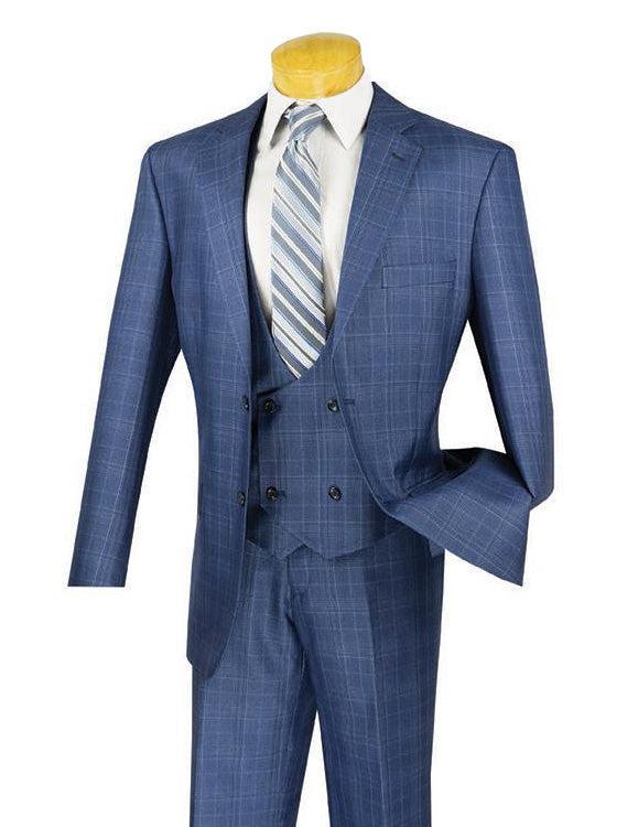 Renaissance Collection - Regular Fit 3 Piece Suit Oxford Blue Product Image