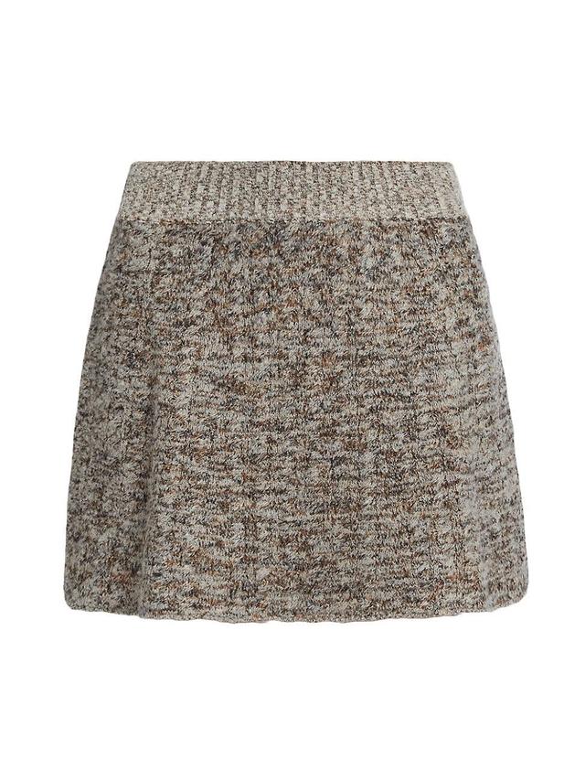 Womens Wool-Blend Marled Miniskirt Product Image