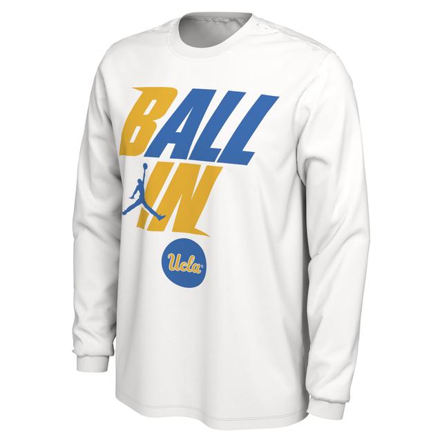 Mens Jordan White Ucla Bruins Ball In Bench Long Sleeve T-shirt Product Image