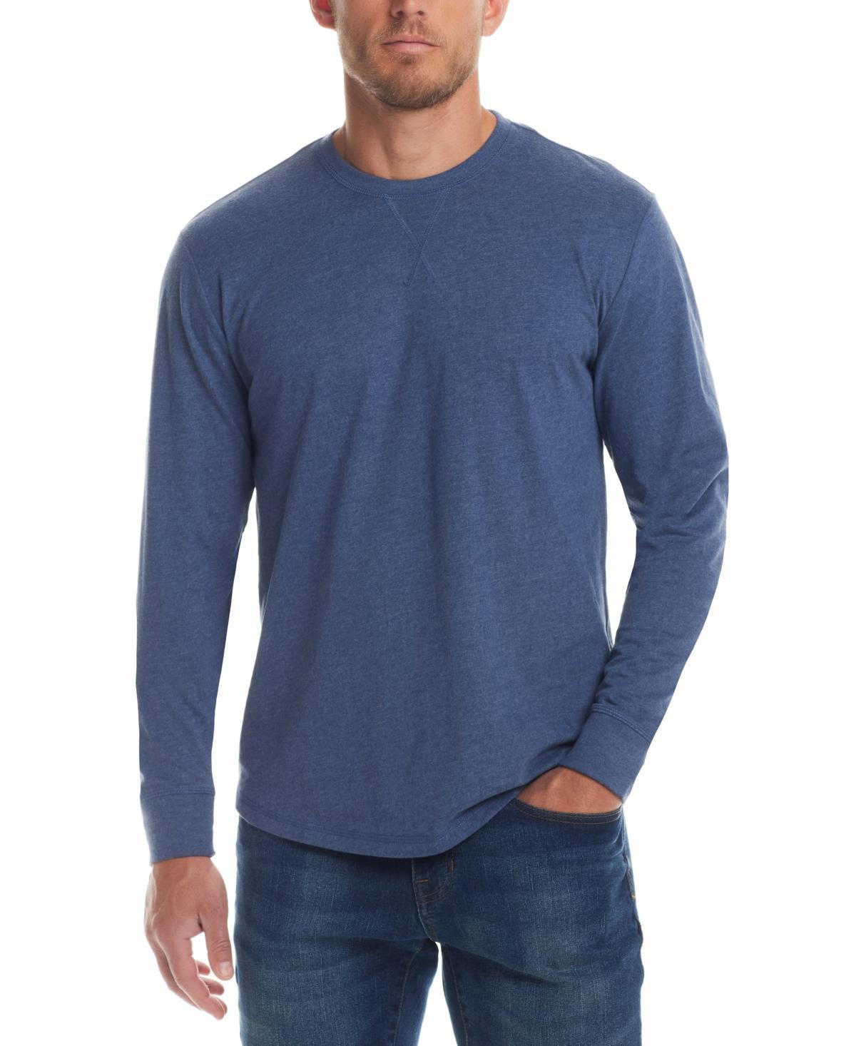 Weatherproof Vintage Mens Long Sleeved Brushed Jersey Crew Neck T-shirt Product Image